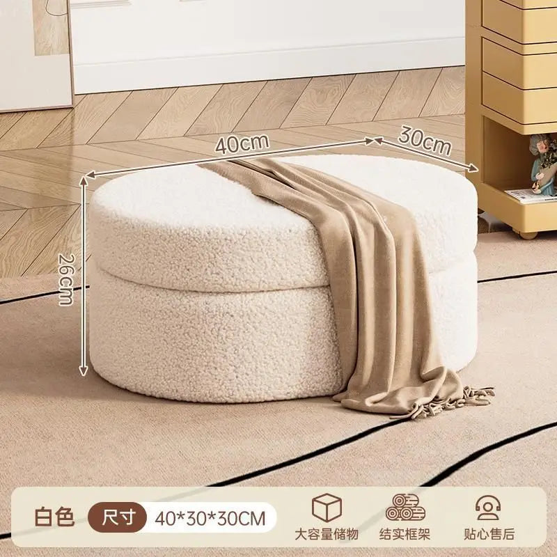 Small Stool Storage Box Hidden Storage Vanity Bench