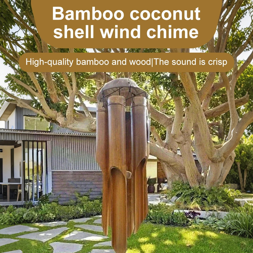 Bamboo Coconut Wind Chime Handmade