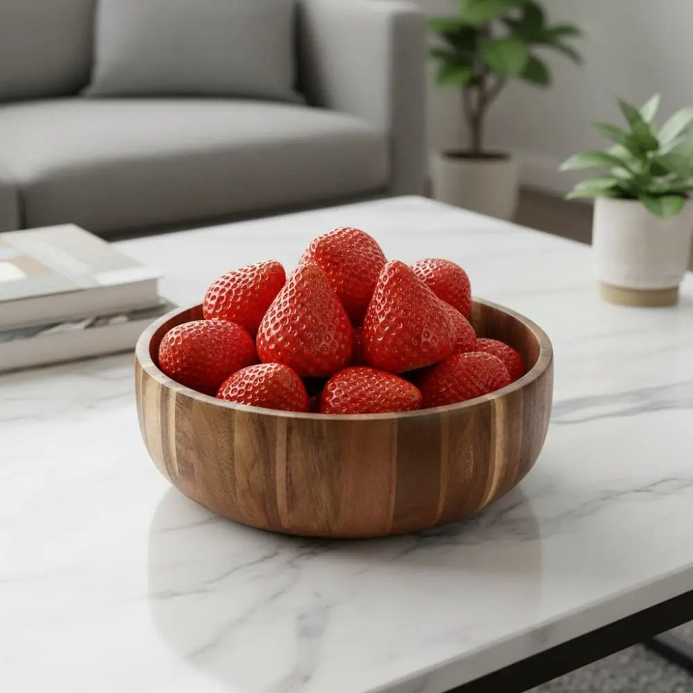 Natural Vintage Acacia Wooden Bowl