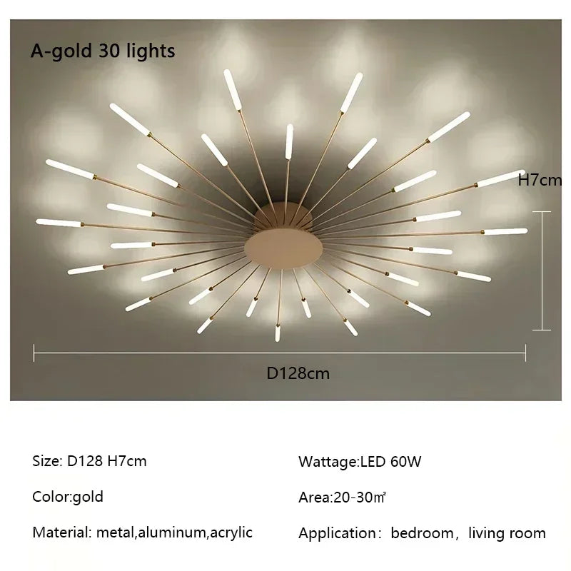 Modern Firework Led Chandeliers Lighting