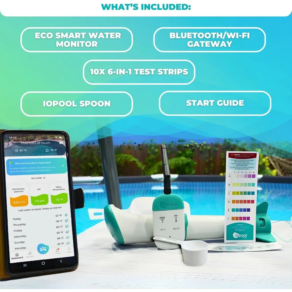 Smart Water Monitor - Chlorine & Bromine Pools, Hot Tubs