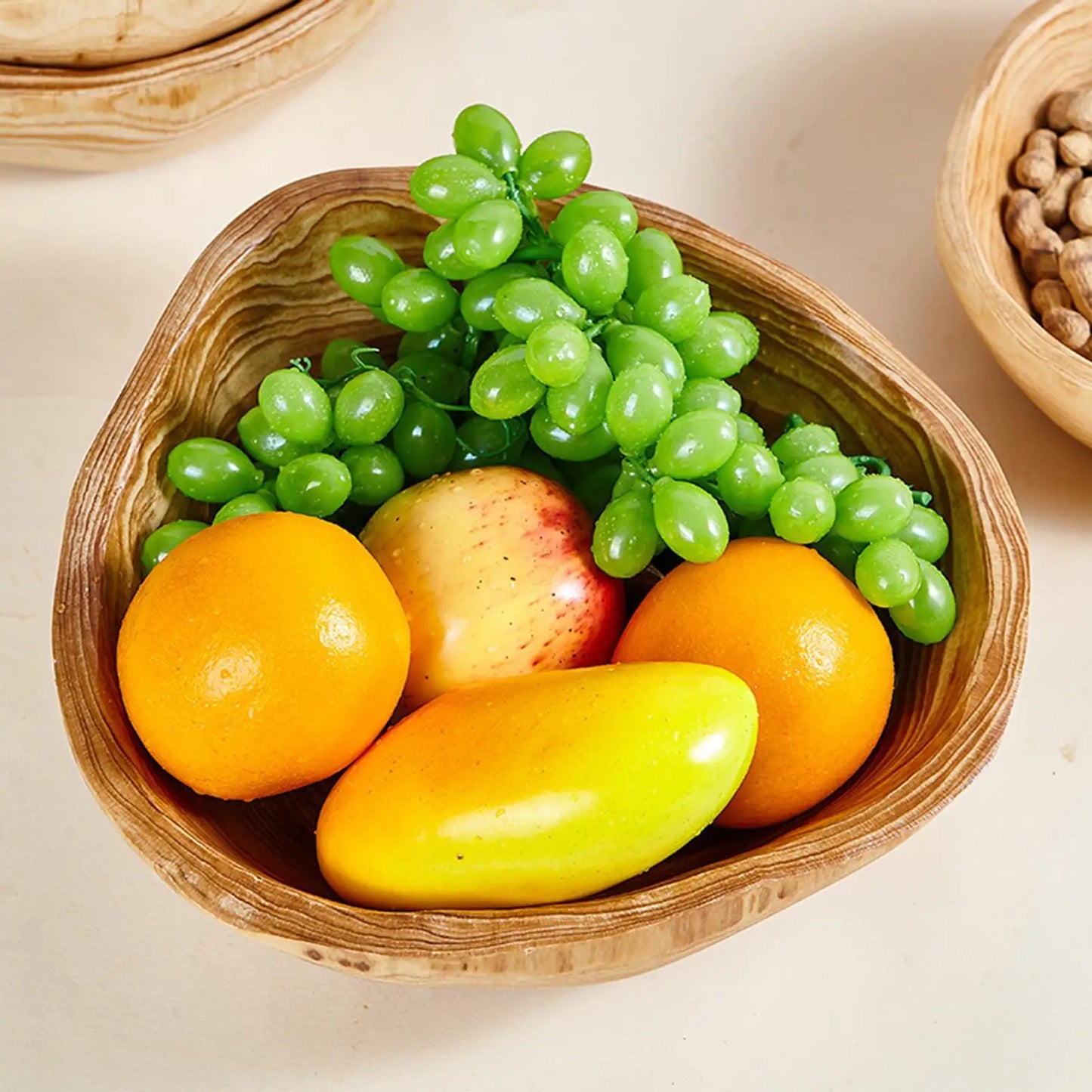 Salad Bowl Natural Wooden Rustic