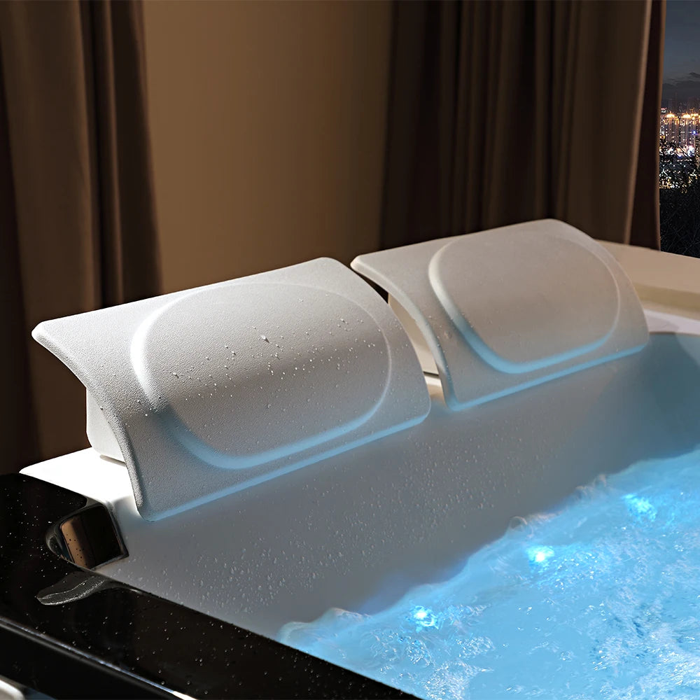 Waterfall Spa Hot Tub 2 Person Free Standing Acrylic Jacuzzie Whirlpools Tub