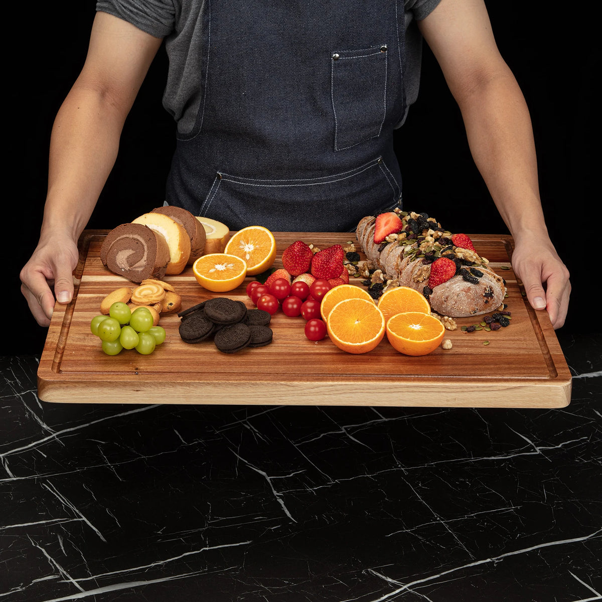 Acacia Cutting Board for Kitchen with XXL Extra Large Charcuterie