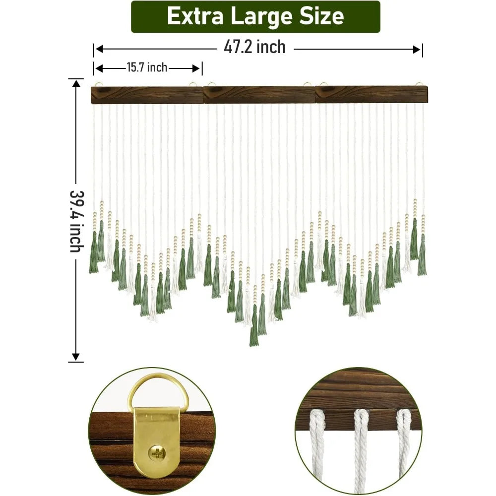 Large  Wall Hanging Handmade Macrame Woven Tapestry