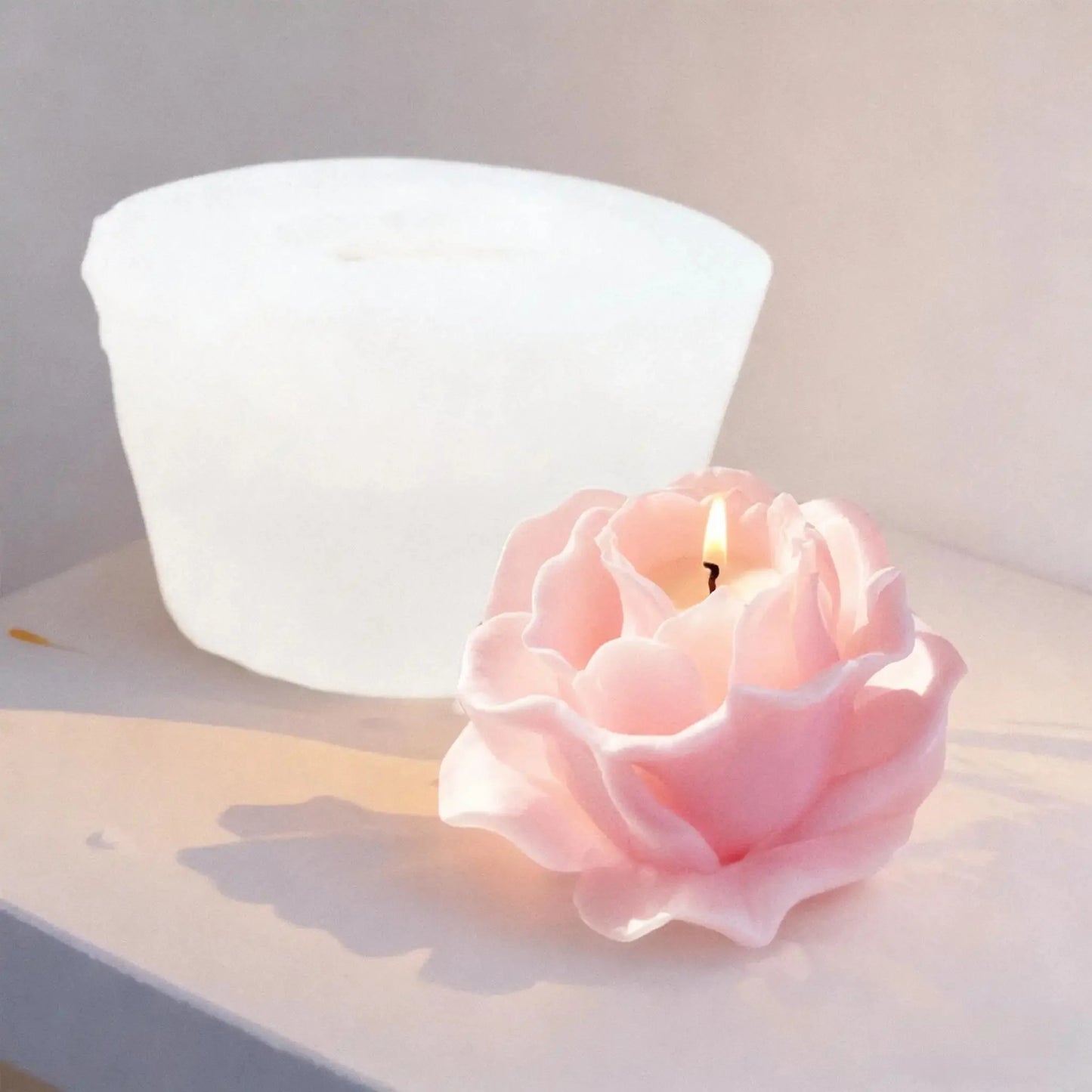 1 Piece 3D Elegant Rose Silicone Mold - Reusable Flexible Mold for Candles, Resin Art, Handmade Soap and Clay Making