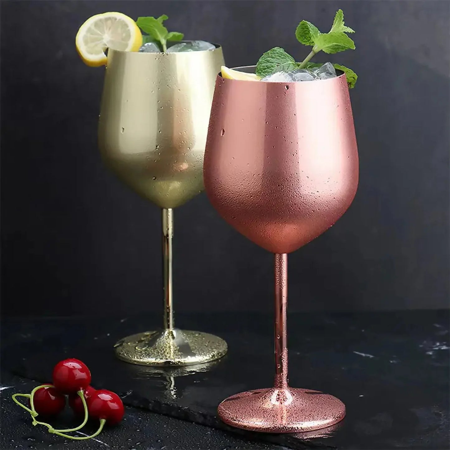 Stainless Steel Wine Glass Single-layer Drinkware