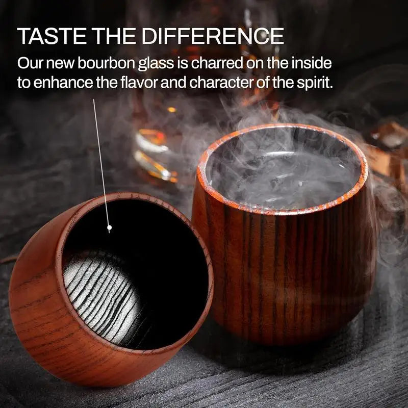 350ML Whiskey Enhancing Wooden Tumbler Wooden Old Fashioned