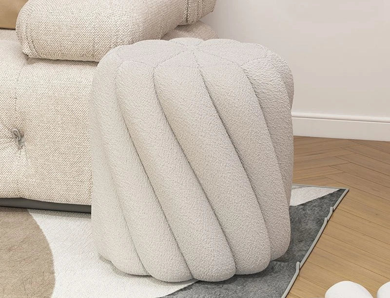 Lamb Wool Makeup Stool Chair Circular Specific Stool