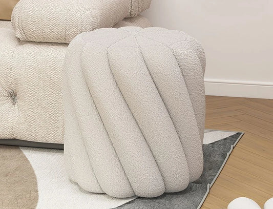 Lamb Wool Makeup Stool Chair Circular Specific Stool