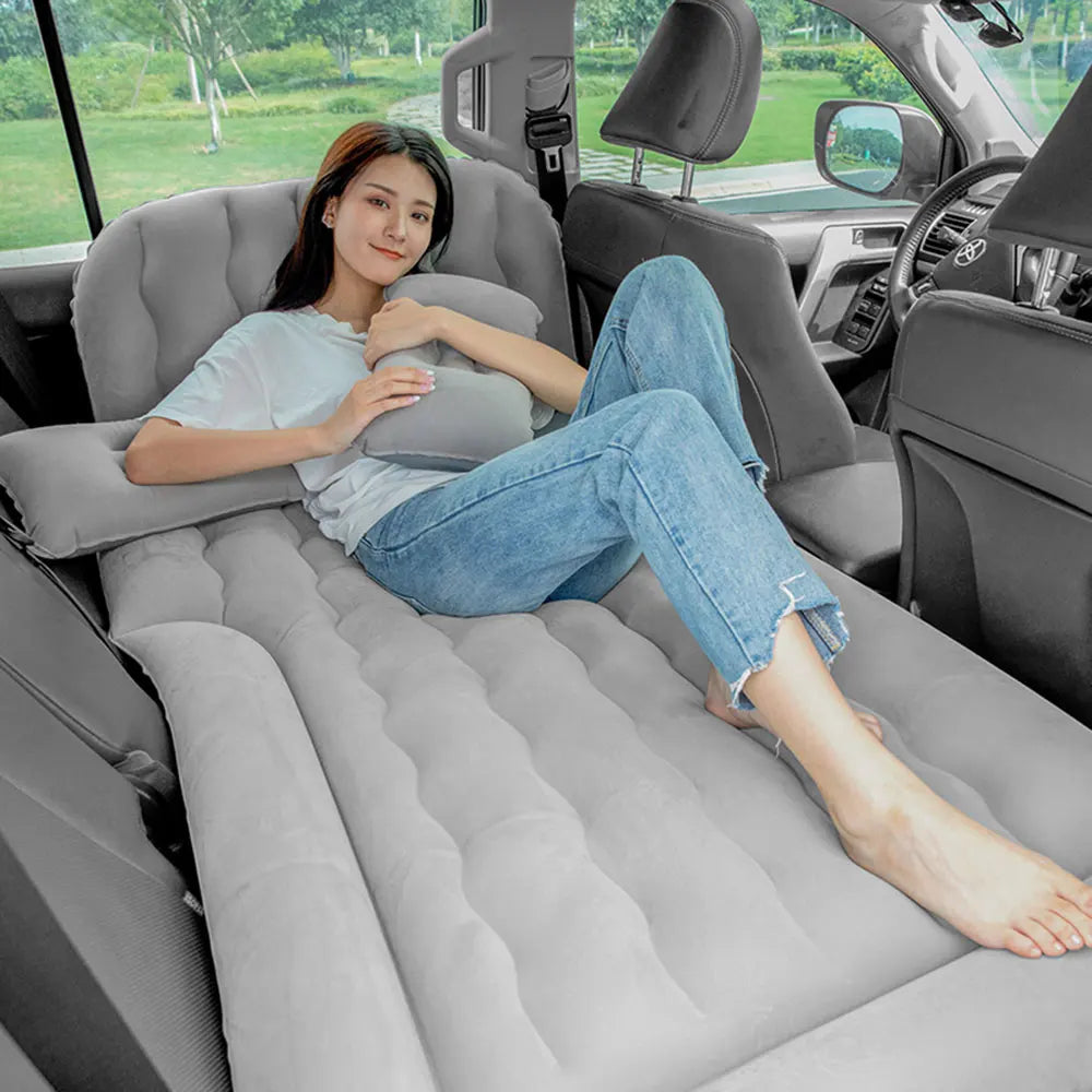 Portable SUV Travel Air Mattress Cushion Inflatable  2 Pillows