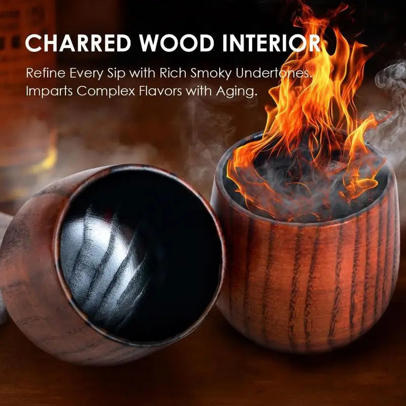350ML Whiskey Enhancing Wooden Tumbler Wooden Old Fashioned