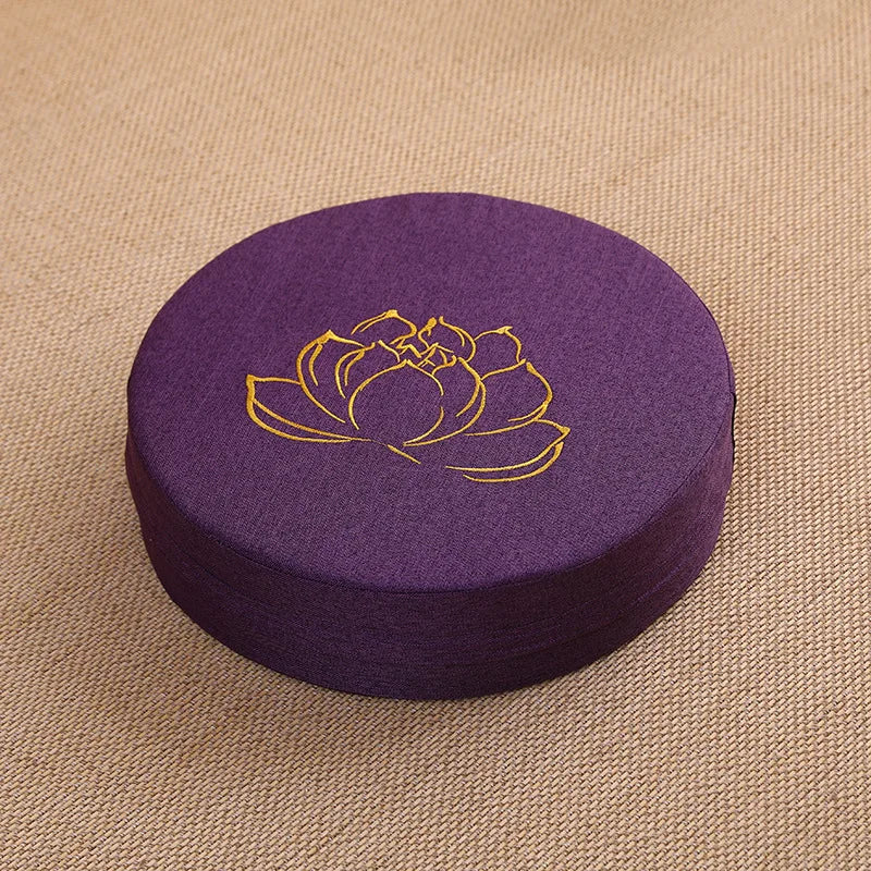 40X6CM Yoga Meditation Linen Cushion  Mat Removable Washable