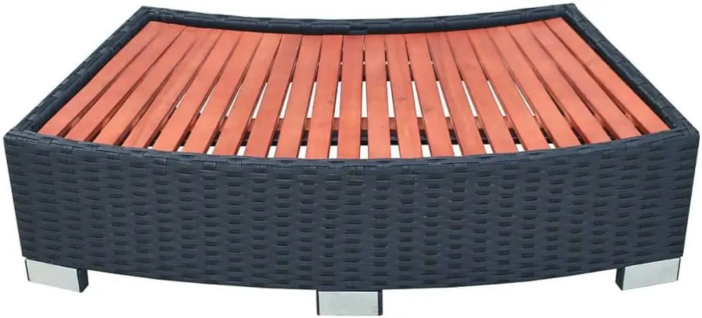 Inflatable Hot Tub Spa Step,Poly Rattan,Outdoor