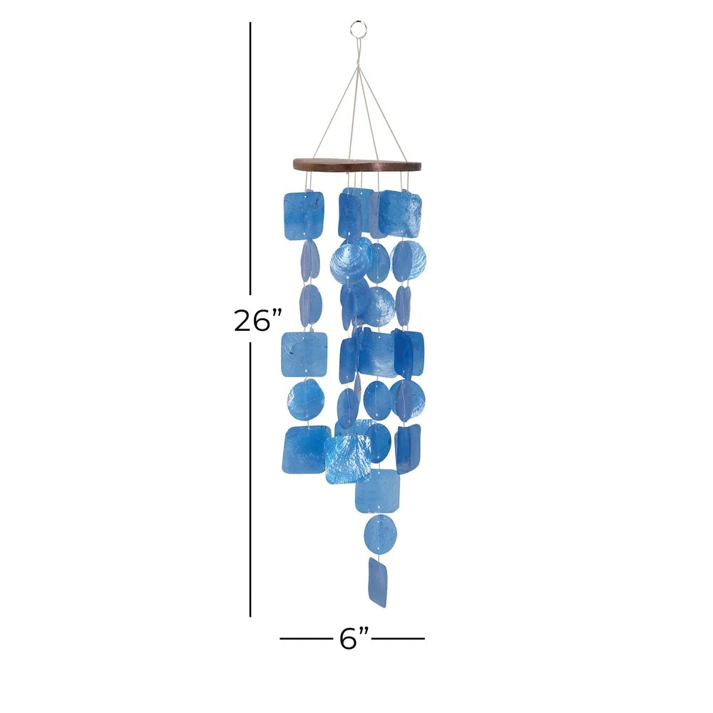 Enchanting 26 Inch Capiz Shell Waterfall Wind Chime