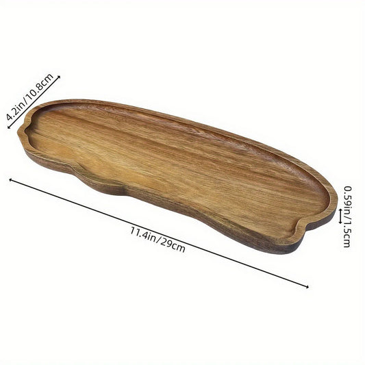 Japanese Style Acacia Wood Tray Rectangle