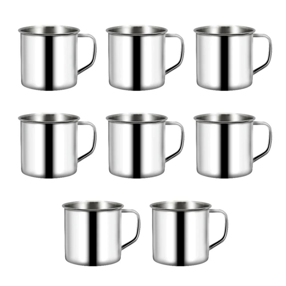 220ML/200ML 10-1PC Metal  Mug Cup Stainless Steel