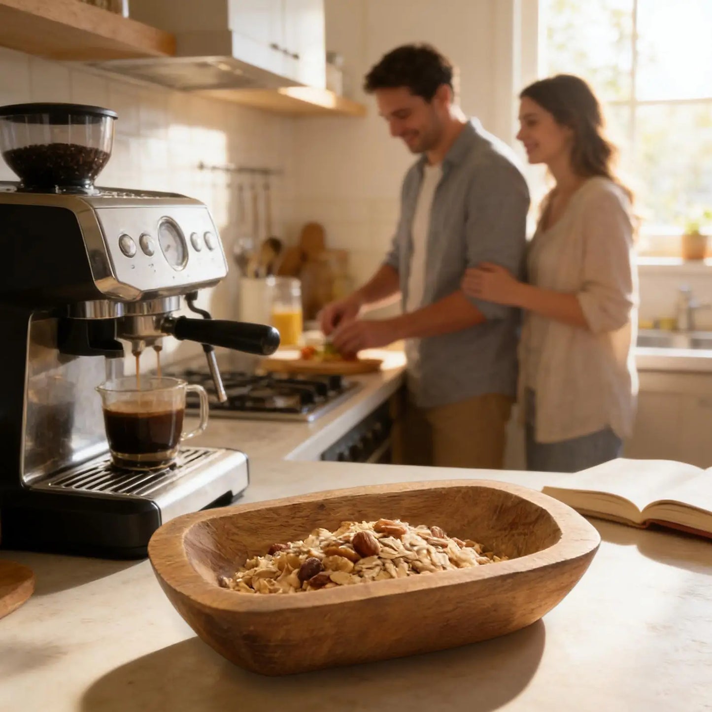 Wooden Bowl Handcrafted Bread Tray