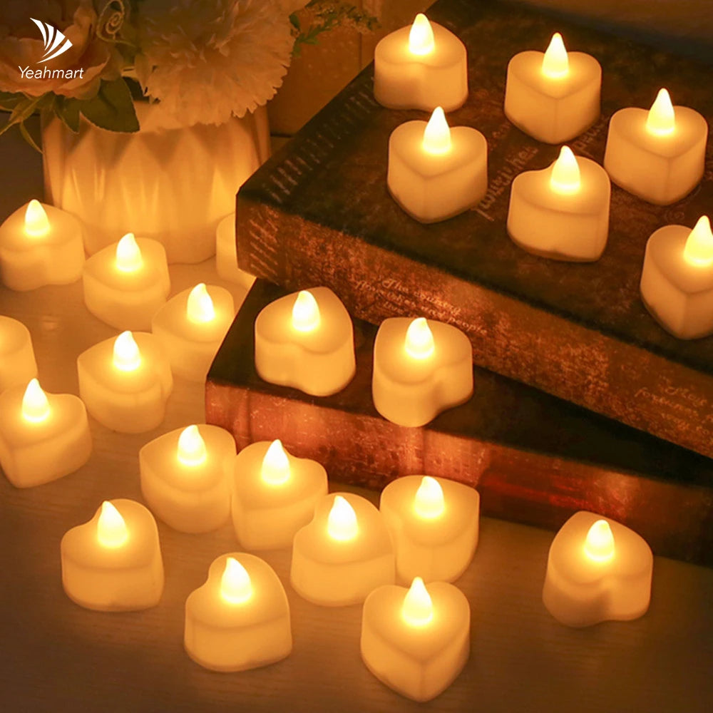 24Pcs Flameless Led Candle Electronic Battery-Power Tealight