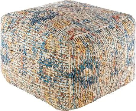 Pouf Ottoman, Rectangle Pouf Foot Rest (14"x20"x20")