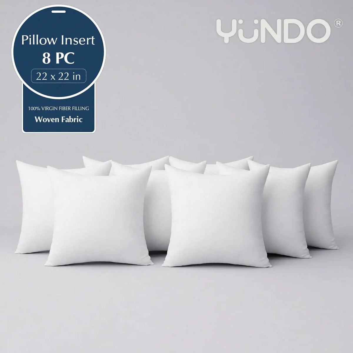 18-Inch 20-Inch 22-Inch Multi-Pack White Pillow Inserts, 2pcs 4pcs 100% Microfiber Filled