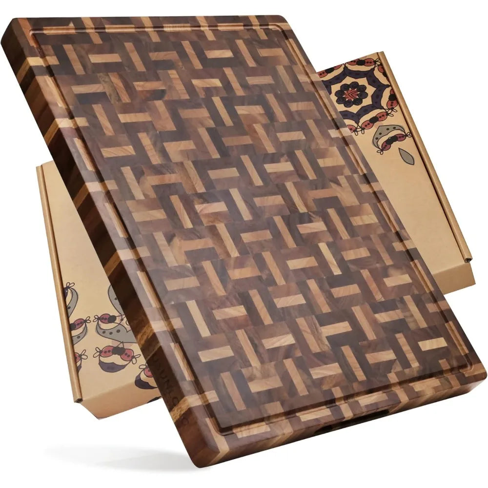 Cutting Board XXL Large  Acacia Wood Mixed With Oak - 24x18x1.5 Inch -