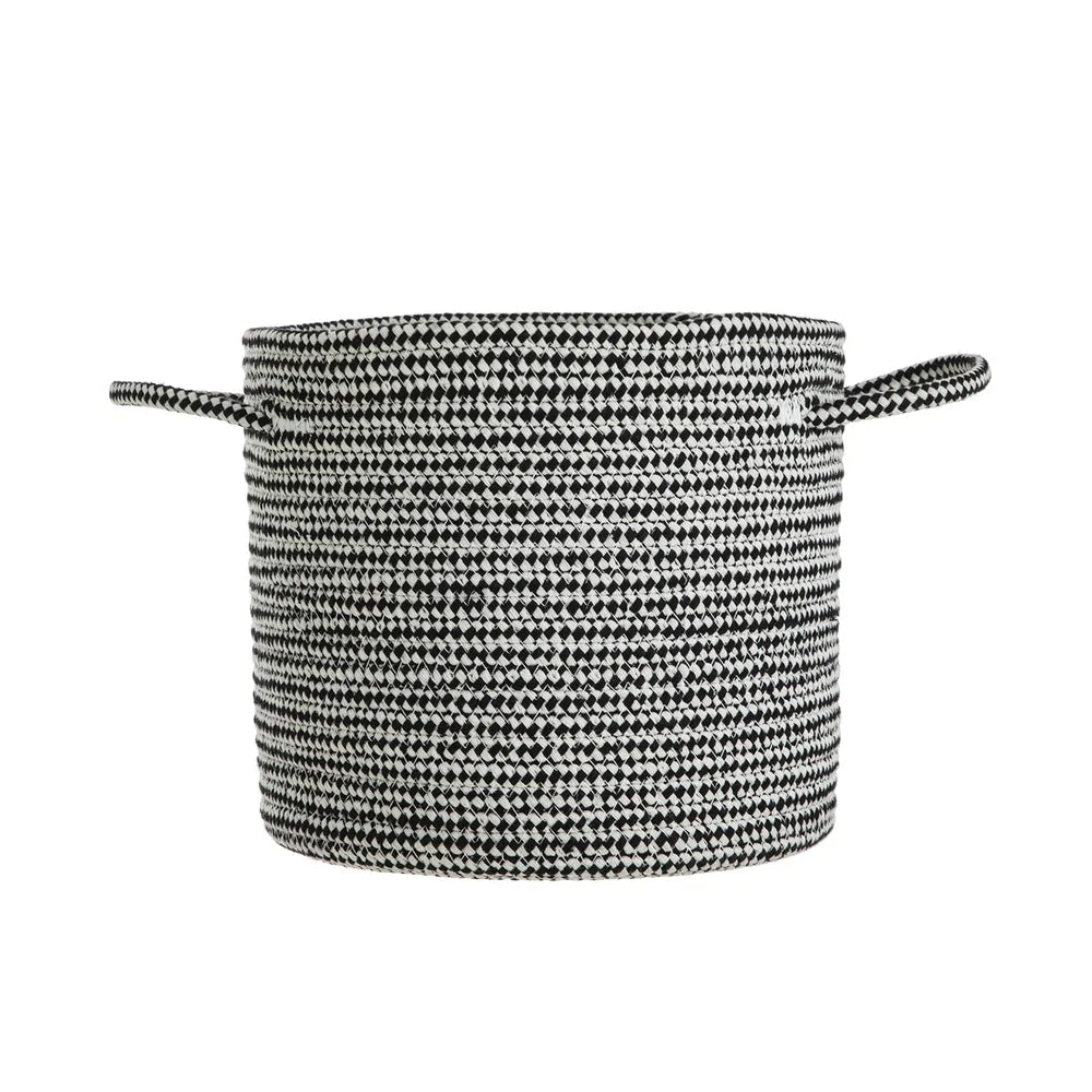 Round Cotton Rope Storage Basket with Handles