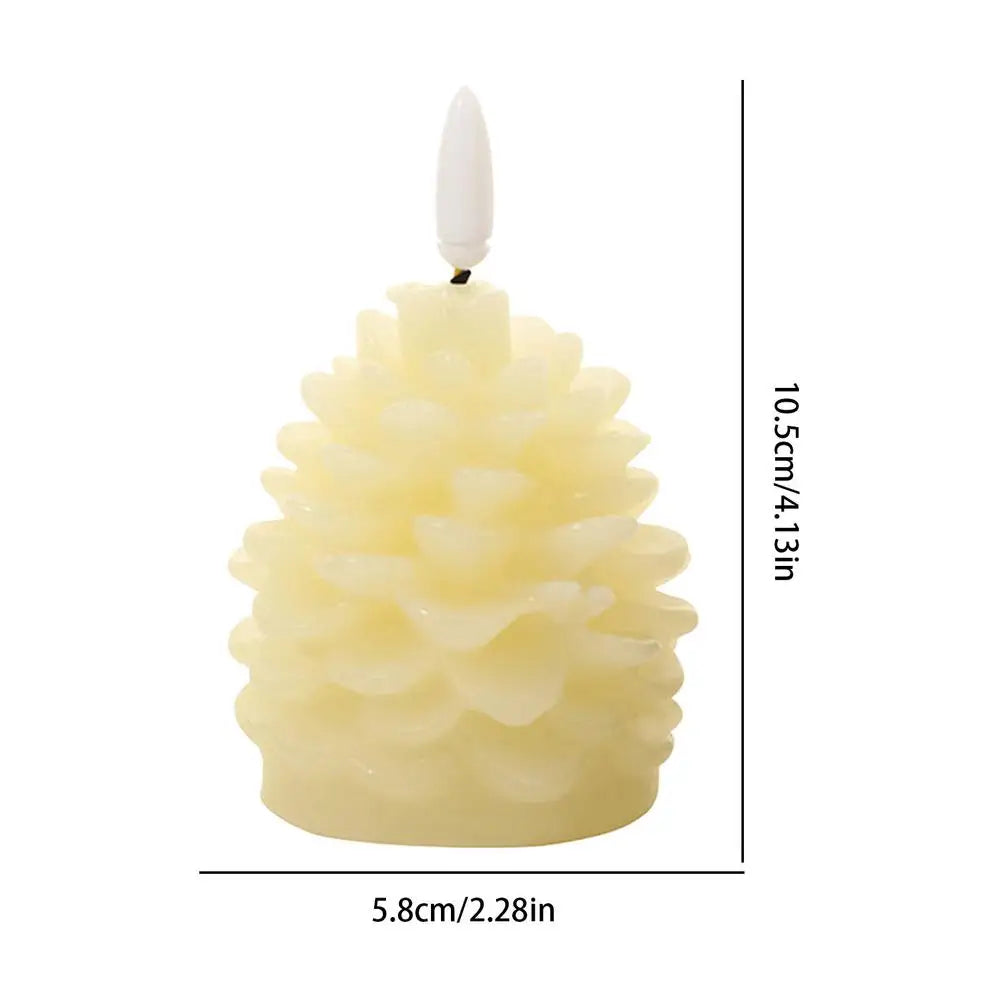 4Pcs Flameless Led Pinecone Candles