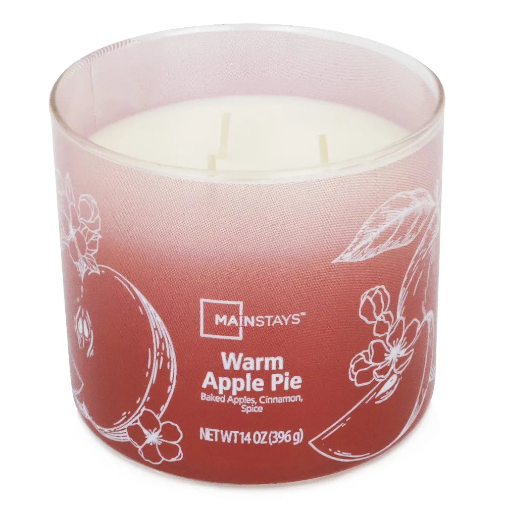 Warm Apple Pie Scented Candle Triple Wick