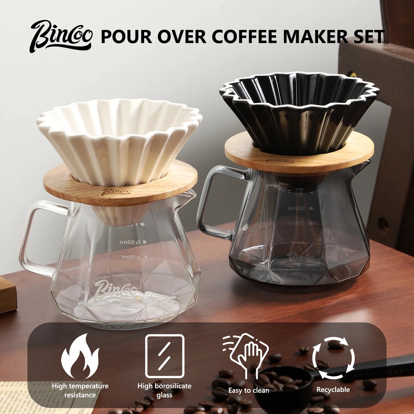 400ML Pour Over Coffee Maker Set