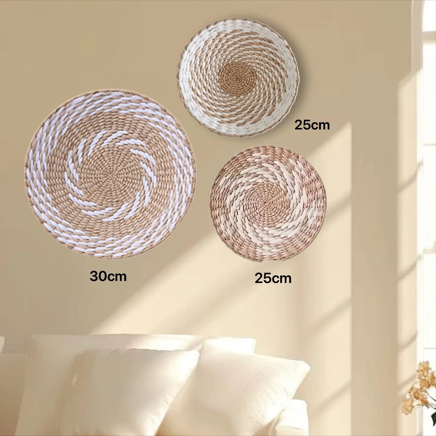 Boho Straw Wall Decor Grass Weaving Woven Tassel Wall Hanging