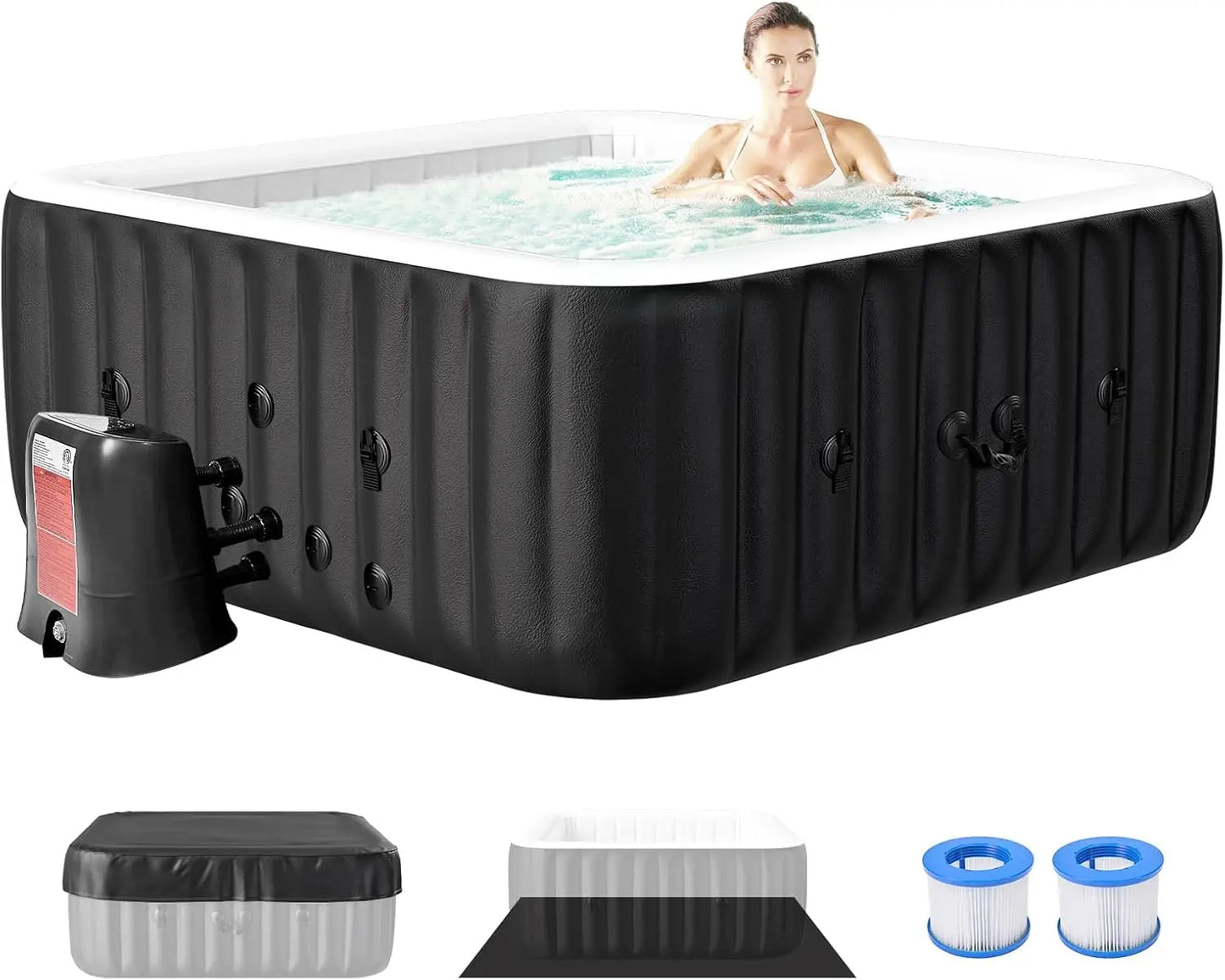 Inflatable Hot Tub 4 6 Person 120 Air Jets