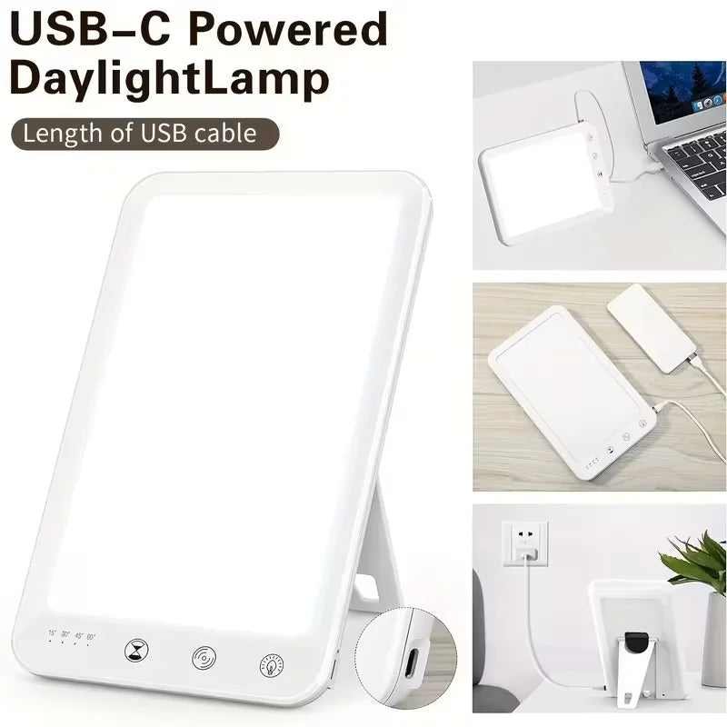 LED SAD Light,10000 Luxs Natural Sunlight Lamp, Dimmable