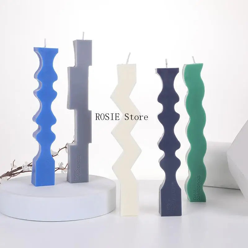 Long Strip Silicone Candle Mold Irregular Cylinder Candle Mold