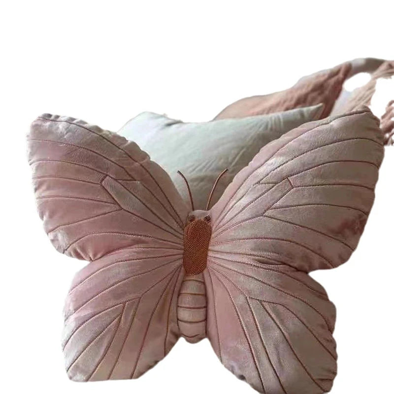 3D Butterfly Pillows Doll Pink Decorative Soft Pillow