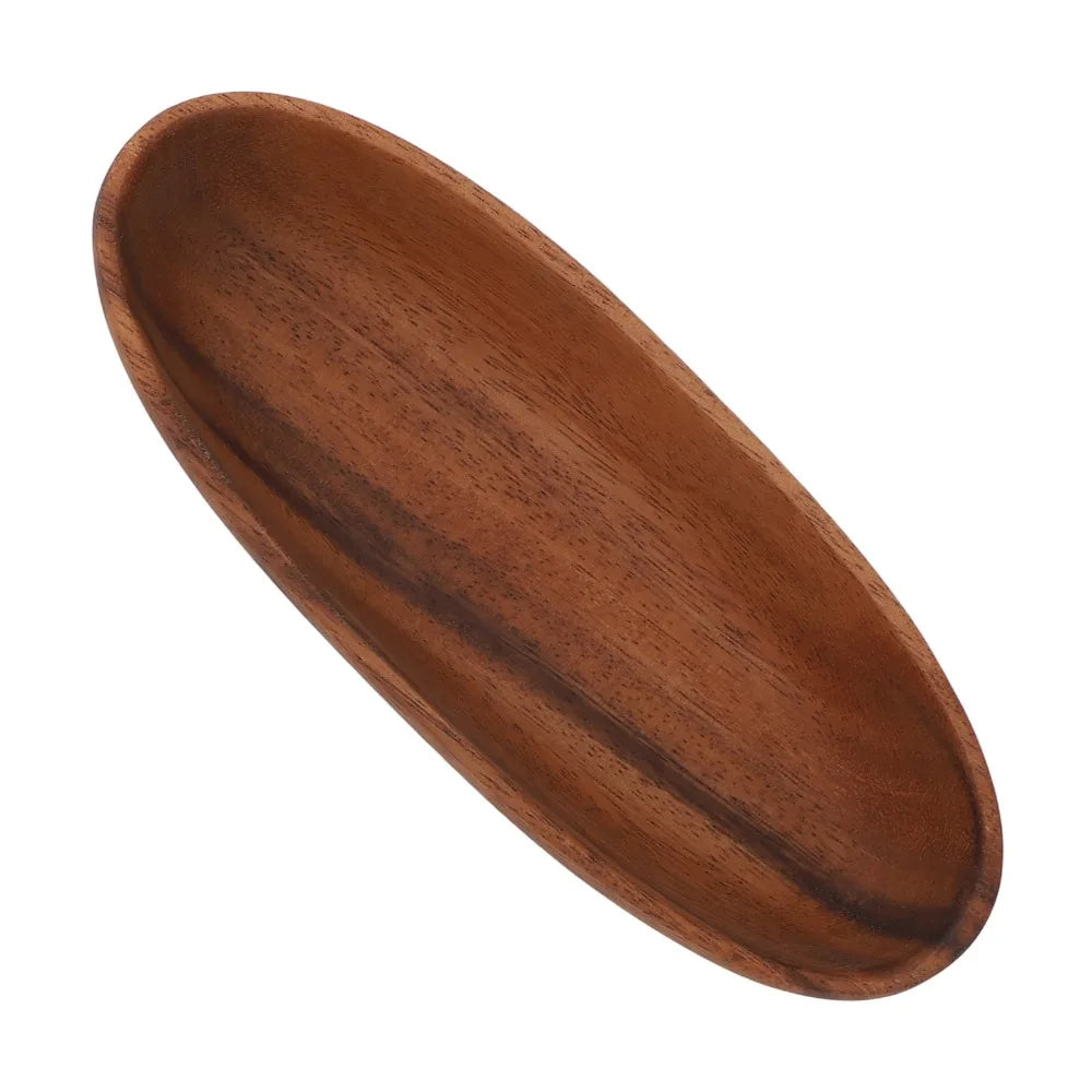 Elegant Wooden Bowl Boat Shaped Handcrafted Serving Bowl