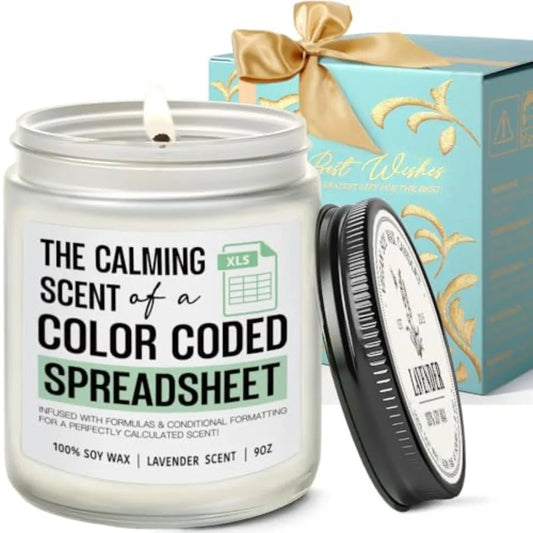 The Calming Scent of a Color Coded Spreadsheet Candle