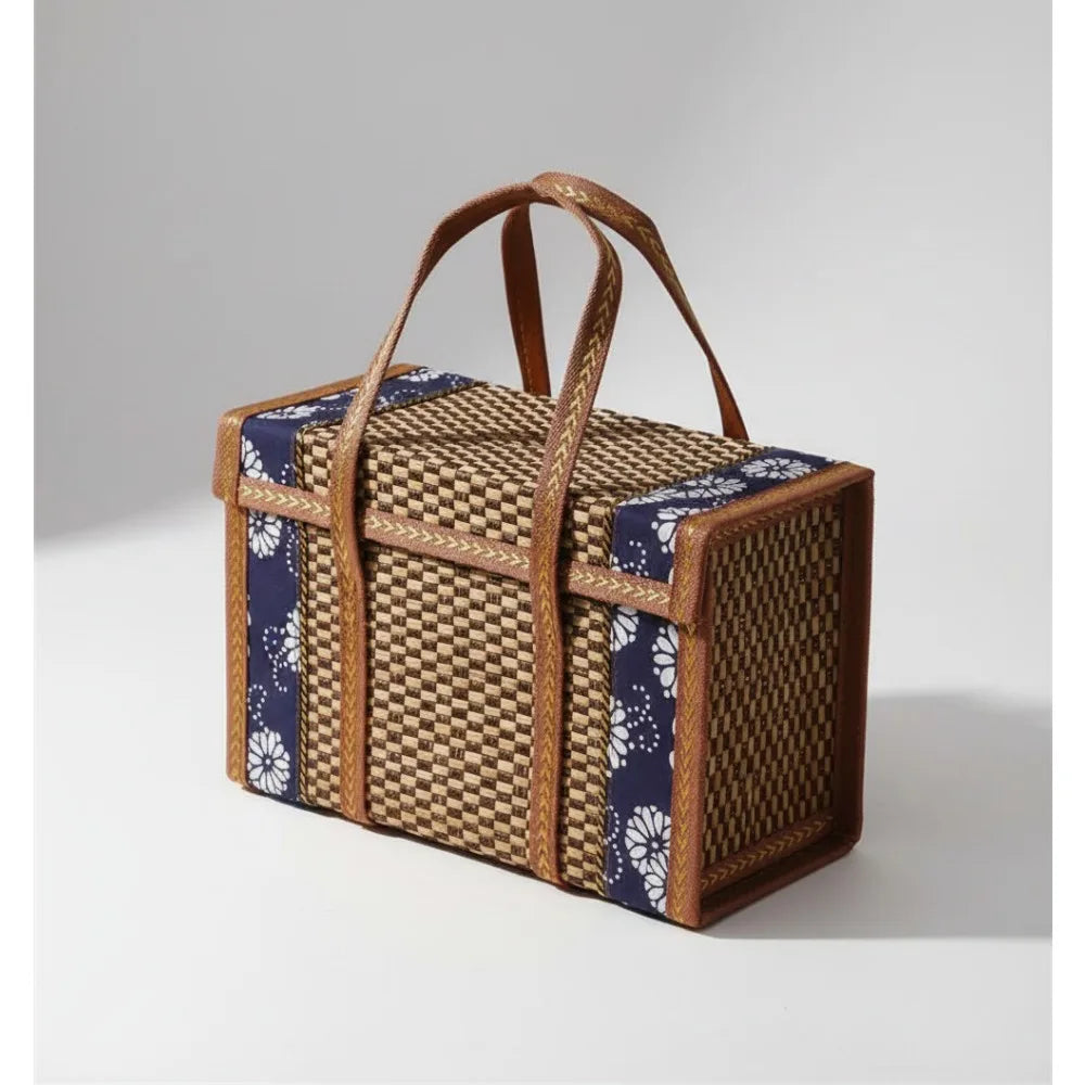 Folding Picnic Basket with Double Handles