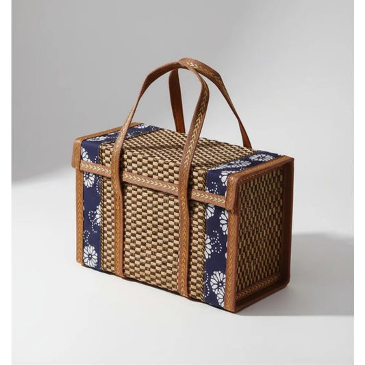 Folding Picnic Basket with Double Handles