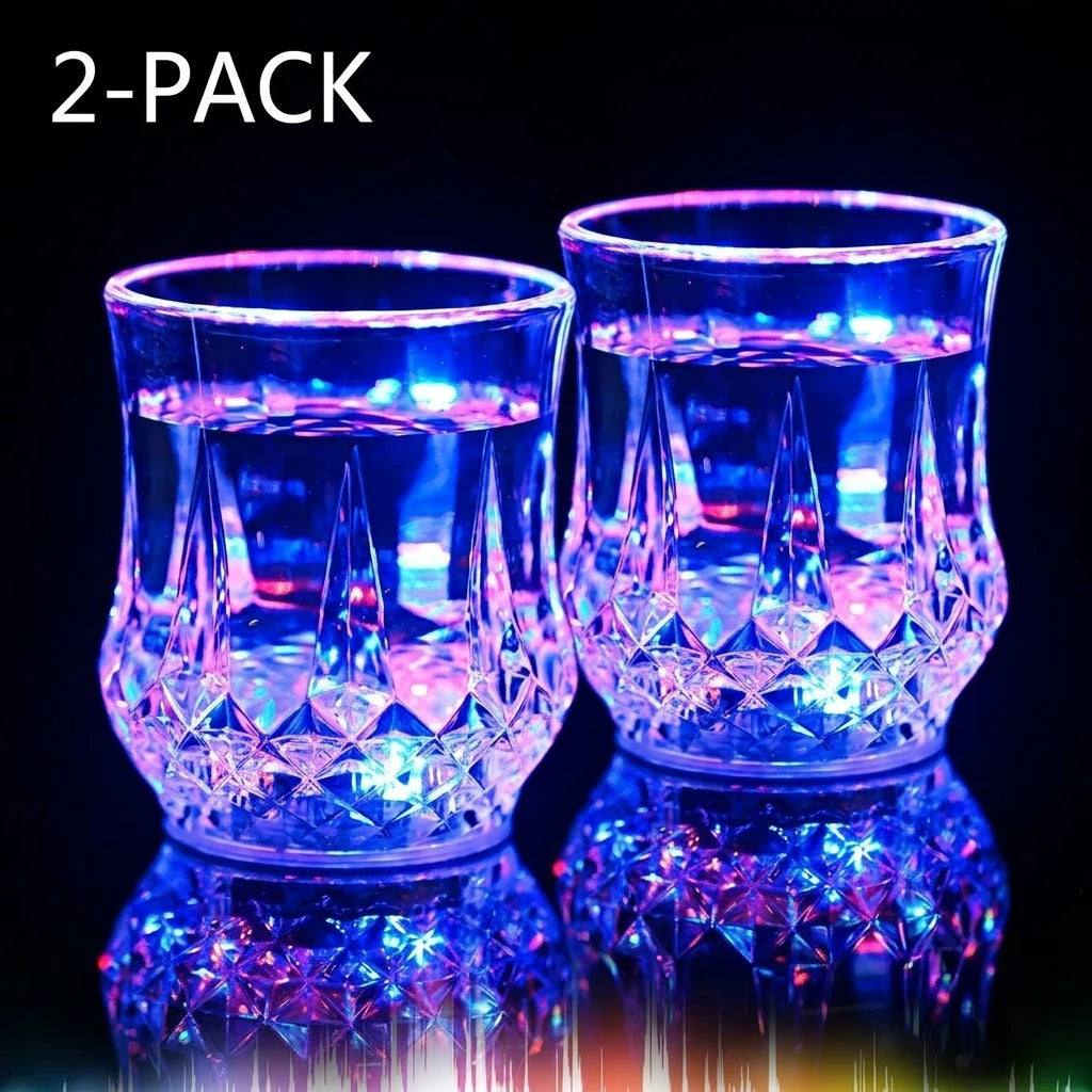 4 PCS LED Cups, Flash Light Up Cups Automatic Water Activated LED Glow