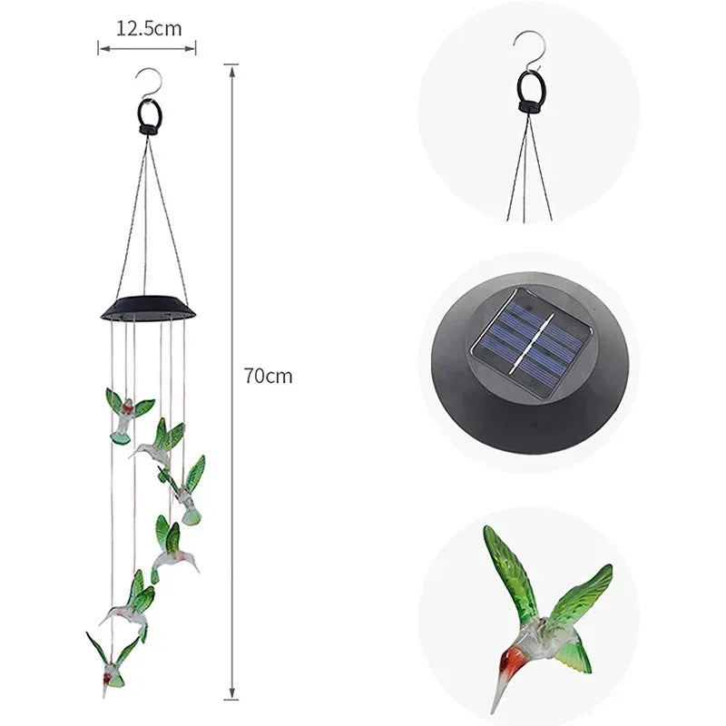 Solar Wind Chime Lamp LED Pendant Lamp Color Change