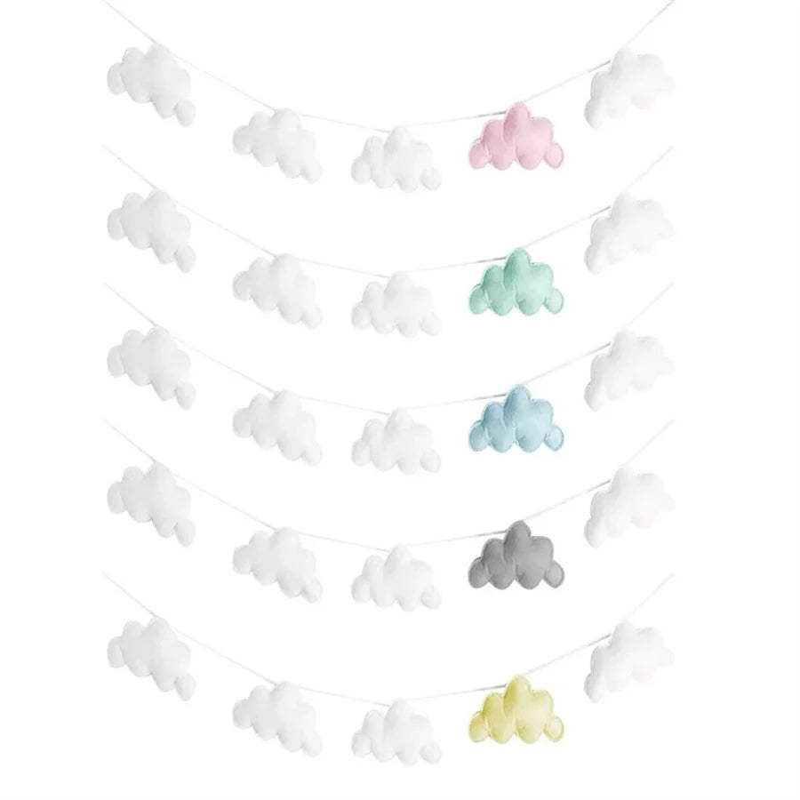 Felt Cloud Garlands String Wall Hanging