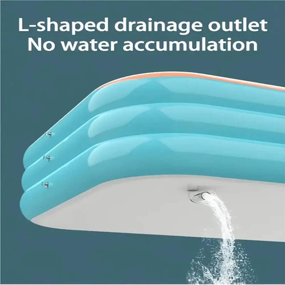 Outdoor Hot Tubs Family Inflatable Swimming Pool Thickened Large 102 by 63 by 22 inches