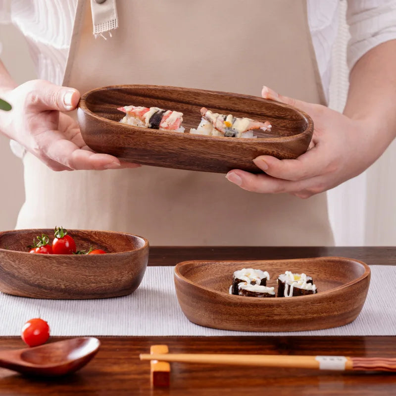 Walnut Wood Boat Shaped Bowl