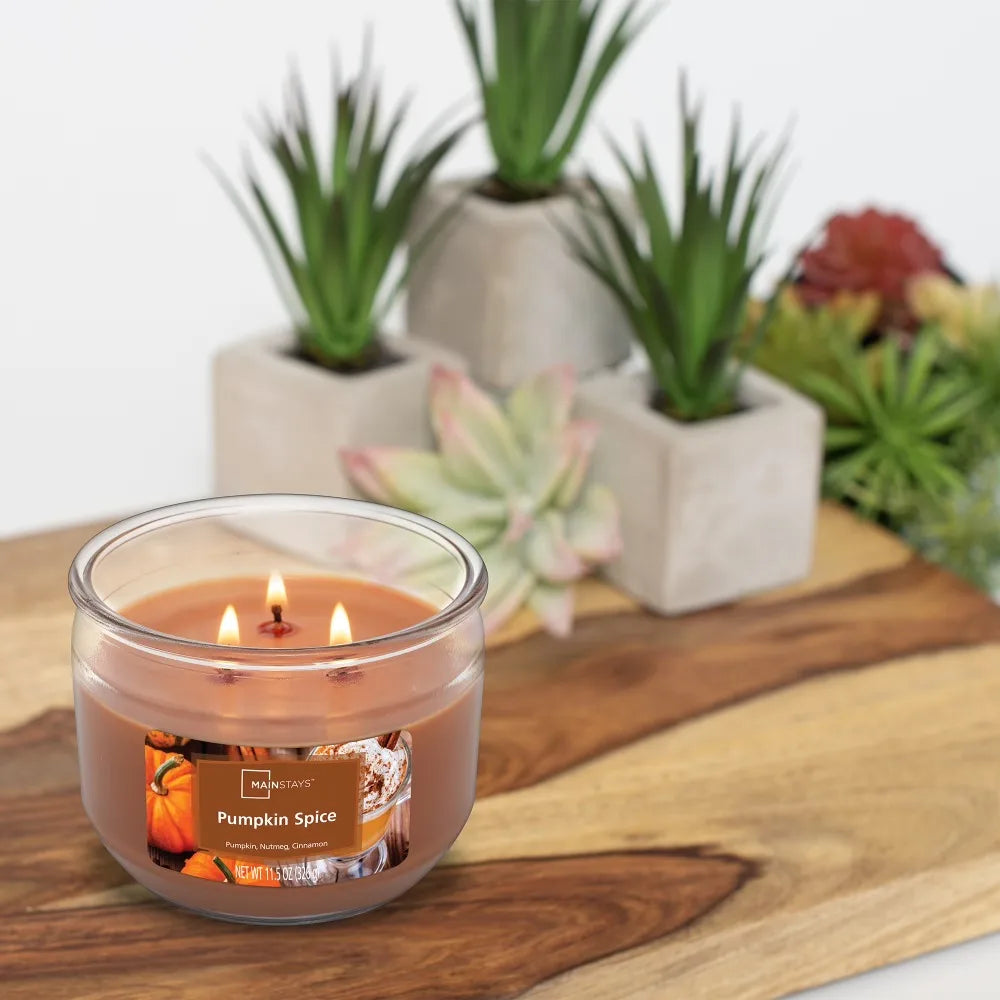 Pumpkin Spice Scented Three Wick Large Candle