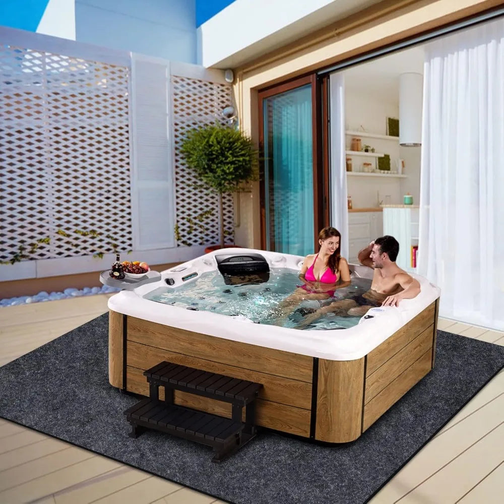 Large Round Inflatable Hot Tub Mat Waterproof Non Slip