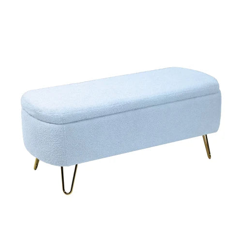 Storage Ottoman Bench Faux Fur 5Colors