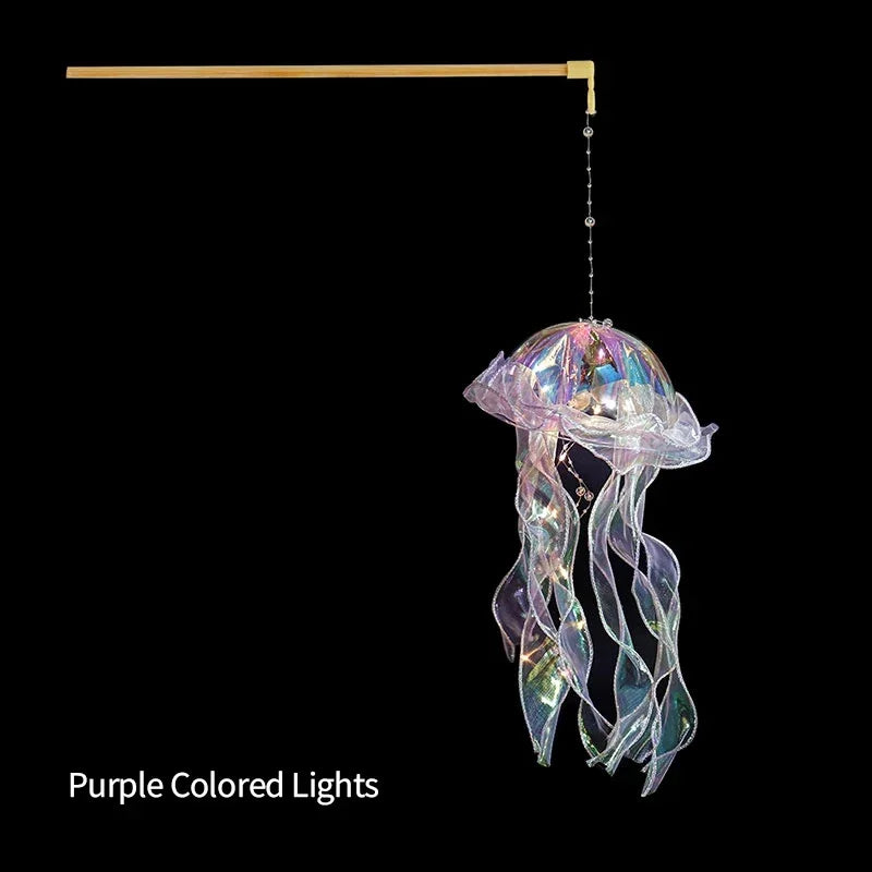 Jellyfish Lamp Hanging Night Light Under Colorful
