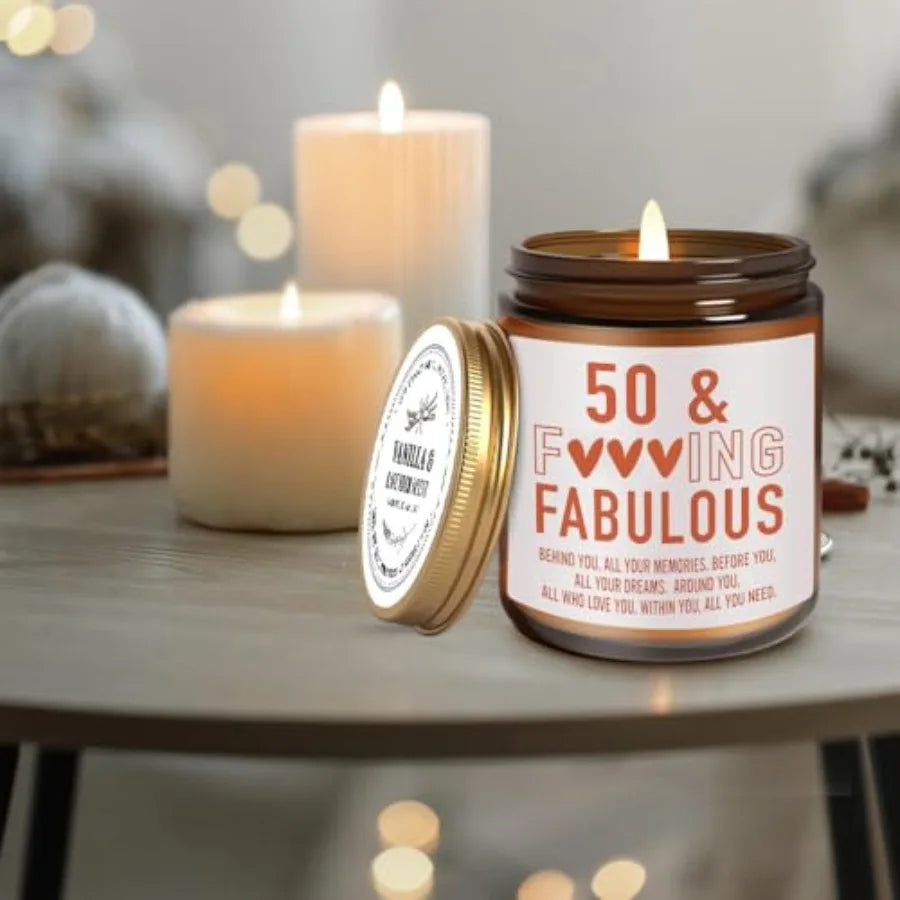 50 and Fabulous Gifts 50th Birthday Candle Gifts