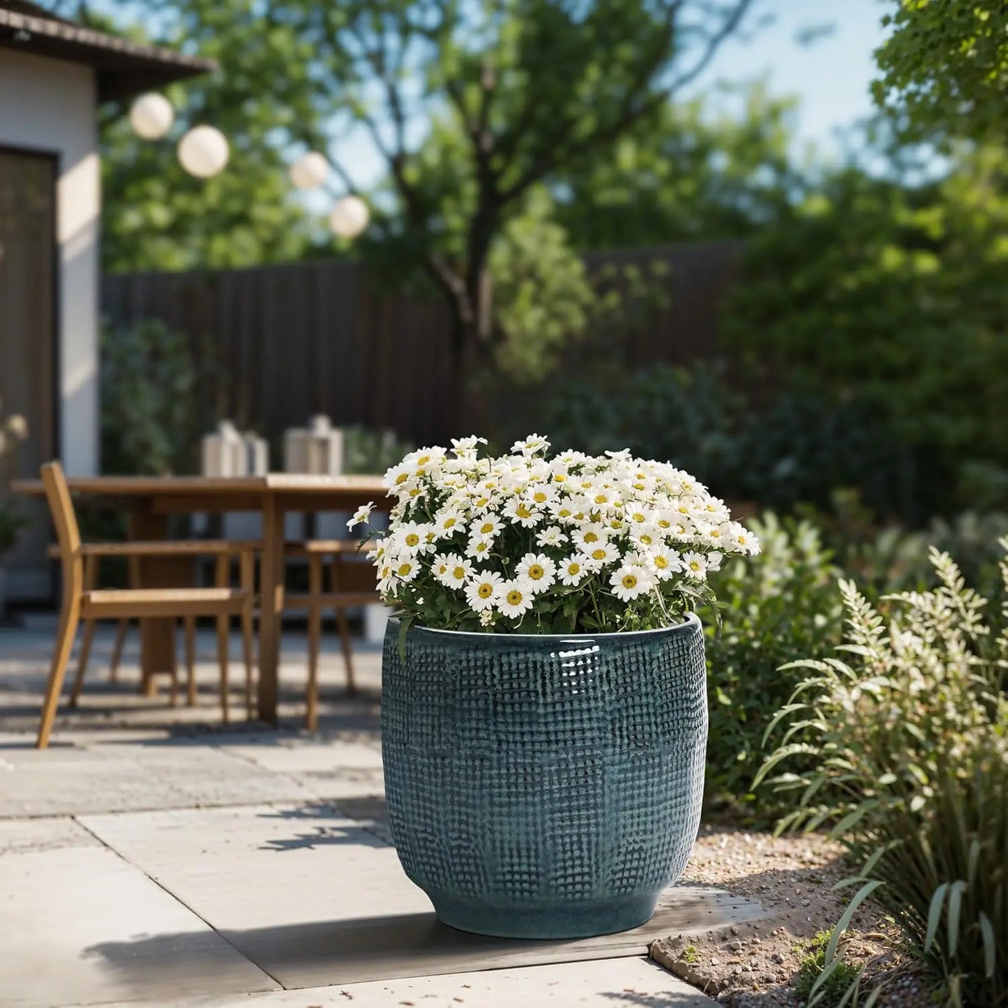 Ceramic Planters, Large Outdoor Indoor Pots, Drainage Hole